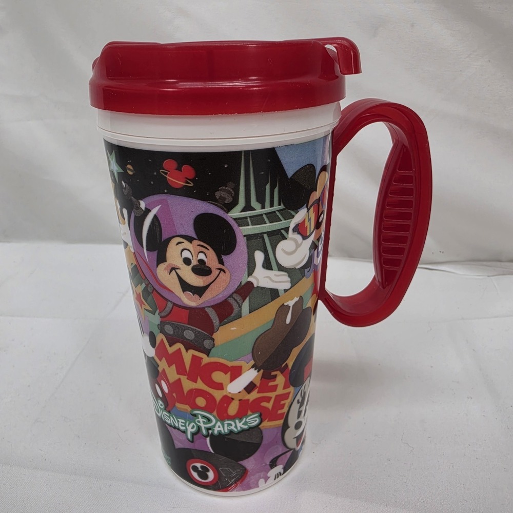 Disney Parks Insulated Drink Mug Cup Mickey Mouse Club Whirley Reusable